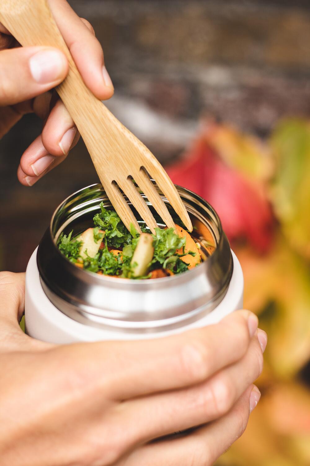 Food'ie to go madbeholder, Cream beige - 500 ml